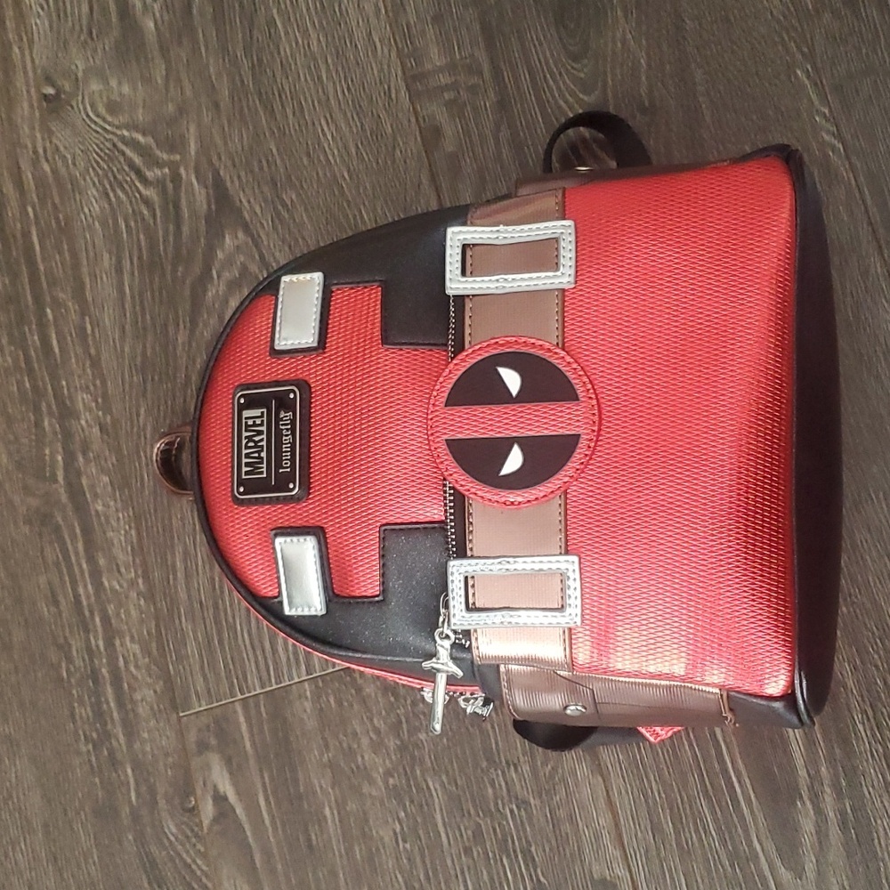 Marvel Metallic Deadpool Cosplay Mini Backpack - Brand New with Tags